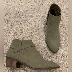 Forest Green Ankle Booties